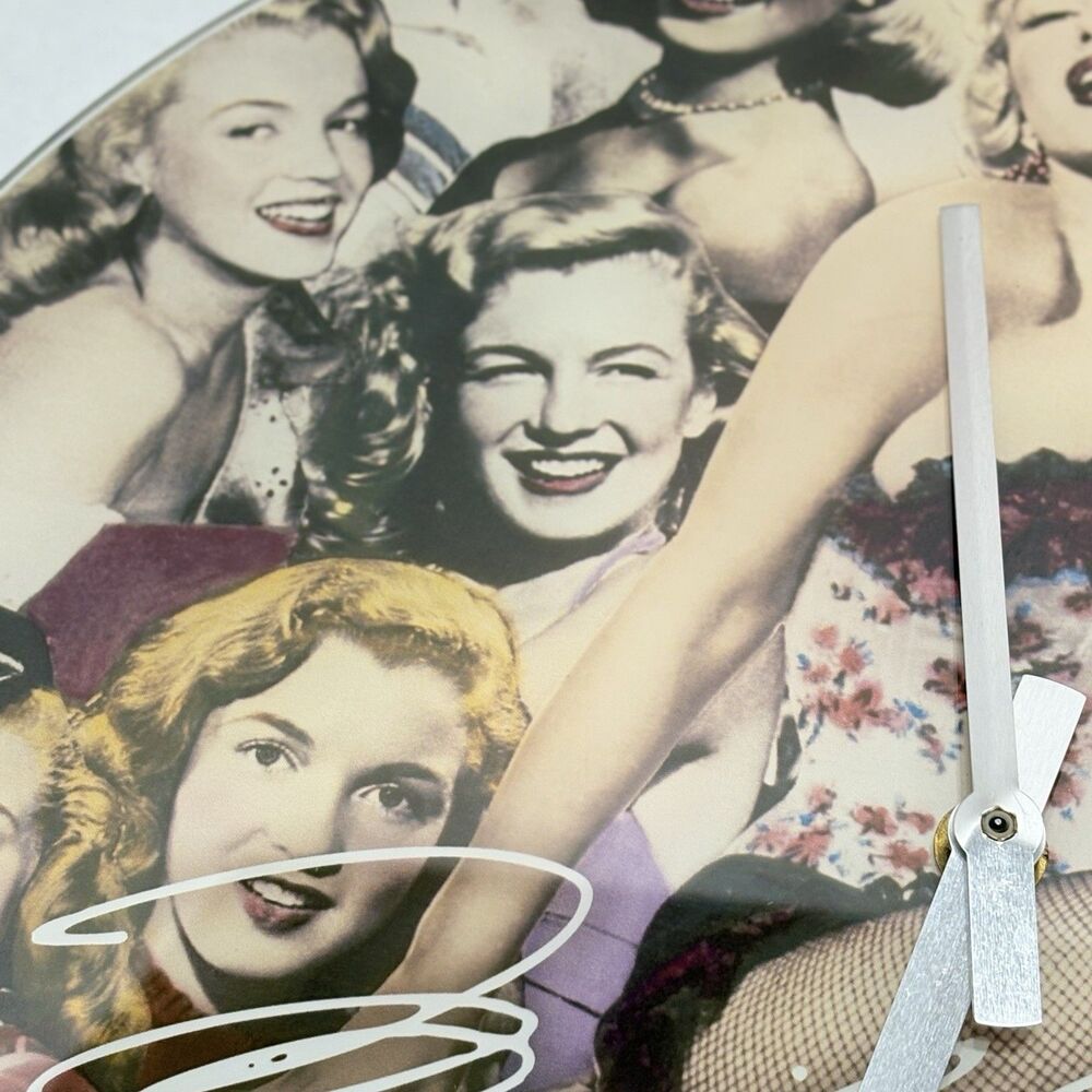Bernard Of Hollywood Marilyn Monroe Glass Photo Clock 2013 Works - Picture 4 of 13